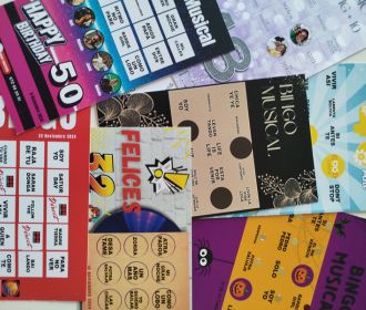 cartones bingo musical para fiestas